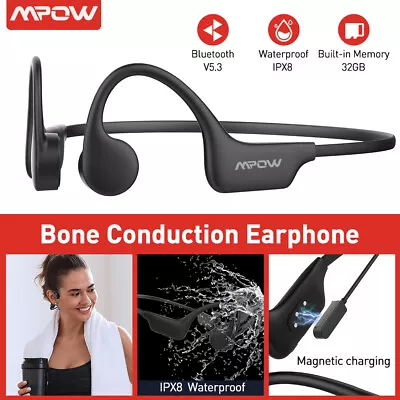 Kaufen Mpow Bluetooth 5.3 Kopfhörer Knochenleitungs-Headphone HIFI Sport Ohrhörer IPX8 • 35.66€