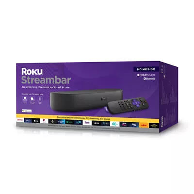 Kaufen ROKU Streambar 4K HDR Streaming Player & Soundbar Brandneu In Originalverpackung Netflix, Jetzt, Disney • 136.41€