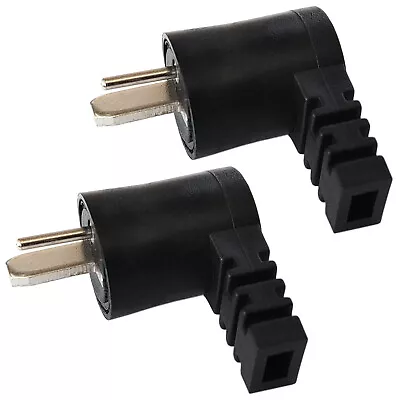 Kaufen 2x Lautsprecherstecker DIN Norm Gewinkelt Schwarz Schraubbar Audio Boxenstecker • 4.25€