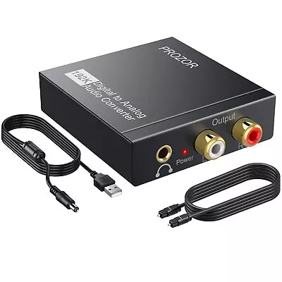 Kaufen PROZOR Wandler Digital Zu Analog Audio Konverter Adapter Optisch Koaxial Auf RCA • 18.59€