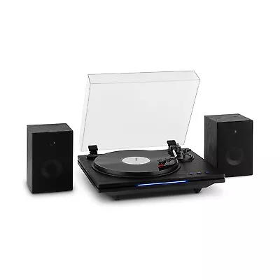 Kaufen Schallplattenspieler Mit Boxen 33/45/78 Vinyl Plattenspieler Bluetooth Schwarz • 151.99€