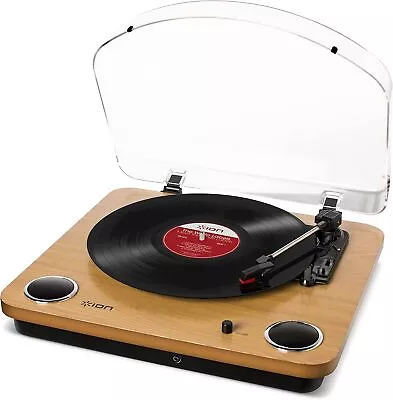 Kaufen ION Audio Max LP USB Plattenspieler Mit Lautsprecher Schallplattenspieler Holz • 59.99€