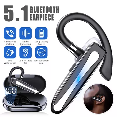 Kaufen Bluetooth Ohrhörer Kabellos Einohr Kopfhörer Mit Mikrofon Stereo Auto Headset DE • 19.61€