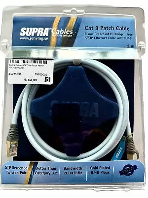 Kaufen Supra Cables High-End CAT 8+ Patch Netzwerk LAN Kabel 2m Originalkonfektioniert • 55€