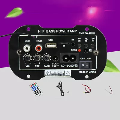 Kaufen 12V~220V 50W Auto HiFi Bass Audio Verstärker USB TF MP3 FM U Disk • 20.72€