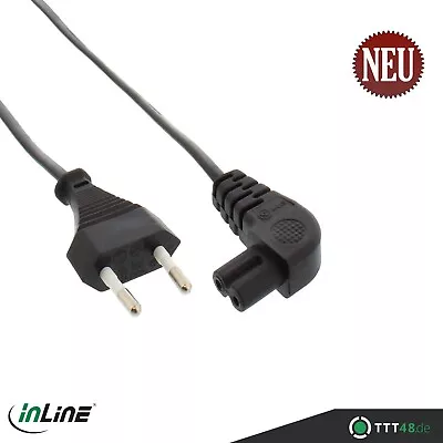 Kaufen InLine Netzkabel 0,3m - 10m Schwarz TV PS3 PS4 DVD 2 Pol. 7/16 Auf C7 Gewinkelt • 5.29€