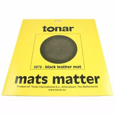 Kaufen Tonar Schwarz Leder Plattenspieler Matte (Einzel) • 34.43€
