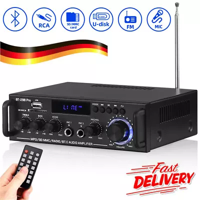 Kaufen Bluetooth Verstärker Vollverstärker HiFi Stereo Amplifier Digital FM 1200W • 33.99€