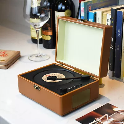 Kaufen Retro Suitcase CD Player Desktop Bluetooth Speaker  (brown) • 82.51€