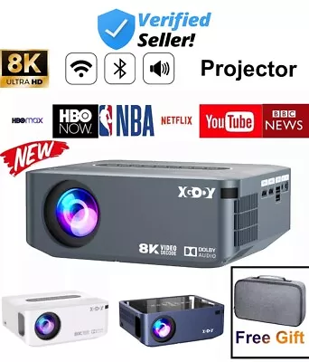 Kaufen XGODY 8K UHD Projektor 5G WiFi Bluetooth Android HDMI Klar Büro Heimkino • 158.94€