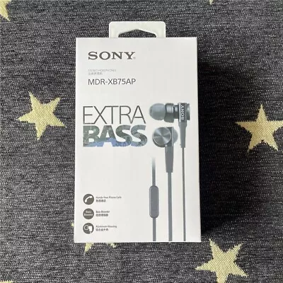 Kaufen SONY MDR-XB75AP Kopfhörer In-Ear Ohrhörer Mit In-Line Mikrofon Schwarz Neu Box • 30.93€