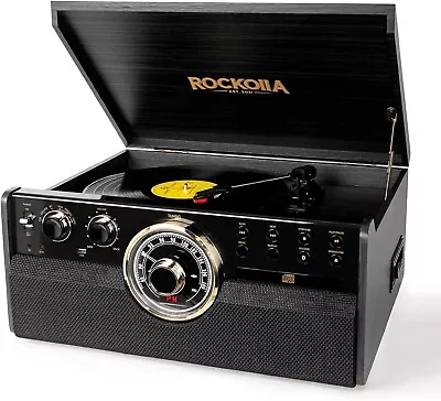 Kaufen Vinyl Plattenspieler, Bluetooth-Vintage Mit Eingebauten Lautsprechern CD MP3 USB • 304€