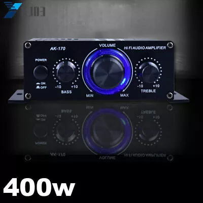 Kaufen HiFi Verstärker Mini 400W Aluminium Audio Stereo Power Amplifier Vorverstärker • 17.81€