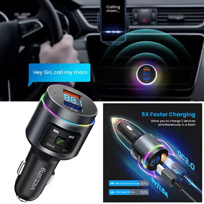 Kaufen Bluetooth FM Transmitter Auto Radio Audio MP3 Player USB Ladegerät Adapter KFZ • 13.99€