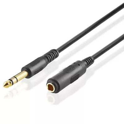 Kaufen 1m High Quality Stereo Audio Stereo 6,3mm Klinke Kopfhörer Aux Kabel Buchse • 7.99€