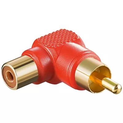 Kaufen Audio-Adapter Cinch-Stecker Auf Cinch-Buchse 90° Rot • 1.19€
