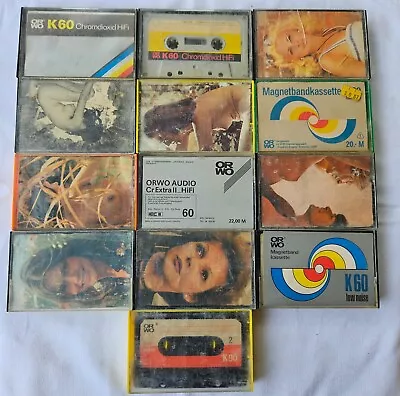 Kaufen 13 Stück ORWO Musikkassette MC Leerkassette Konvolut *Paket 5* • 14.99€