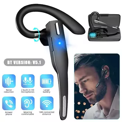 Kaufen Bluetooth 5.3 Headset Inear Ohrbügel Einohr Freisprecheinrichtung Für Auto Handy • 7.99€