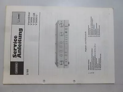 Kaufen GRUNDIG V 5000   Hifi Serviceanleitung / Servicemanual • 9.99€