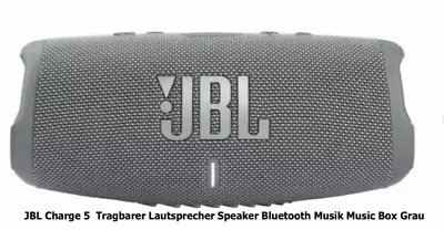 Kaufen JBL Charge 5  Tragbarer Lautsprecher Speaker Bluetooth Musik Music Box Grau • 119€