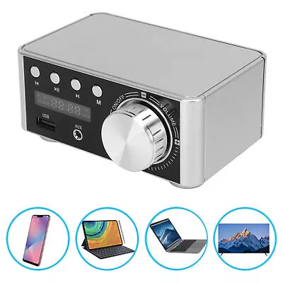 Kaufen Bluetooth Verstärker Silber Mini Bluetooth 5.0 Digital Verstärker HiFi Stereo • 24.46€