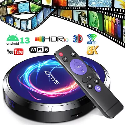 Kaufen Smart TV BOX Android13.0 BT5.0 4+128GB WIFI Mediaplay 8K UHD TV Stream Quad Core • 46.99€