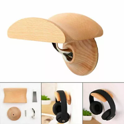 Kaufen PC Headset Ständer Kopfhörer Haken Halter Aufhänger Holz Für Desktop NEU • 14.09€