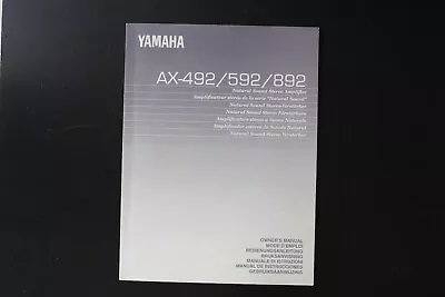 Kaufen Original YAMAHA AX-590 /490 Amplifier Owner's Manual / Bedienungsanleitung !!! • 19€