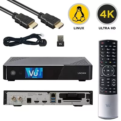 Kaufen VU+ Uno 4K SE BT 1x DVB-S2X FBC Twin Tuner E2 Linux UHD 2160p HEVC Sat Receiver • 299€