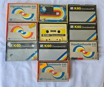 Kaufen 10 Stück ORWO Musikkassette MC Leerkassette Konvolut *Paket 1* • 12.99€