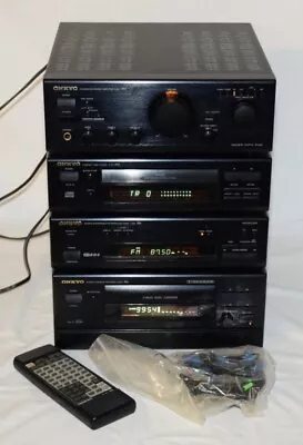 Kaufen ONKYO R1 Stereoanlage Amplifier A-921 + CD C-721 + Tuner T-422 + Tapedeck K-622 • 15.50€