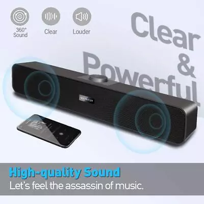 Kaufen Computer Lautsprecher Gaming Soundbar Subwoofer Musikbox Für TV PC Laptop DE • 17.99€