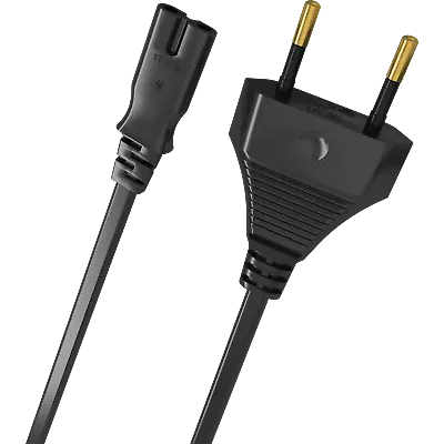 Kaufen OEHLBACH Powercord C7 Netzkabel 2-polig Mit Euro-Stecker (CEE7/16) Schwarz 3m • 24.99€