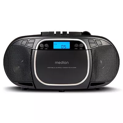 Kaufen MEDION LIFE E66476 Stereo Sound System CD MP3 Kassette UKW Radio Boombox Schwarz • 49.99€