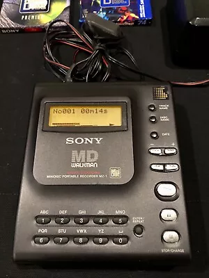 Kaufen Sony MD Walkman MZ 1 Minidisc Portable Player Schwarz Akku Leider Leer. • 150€