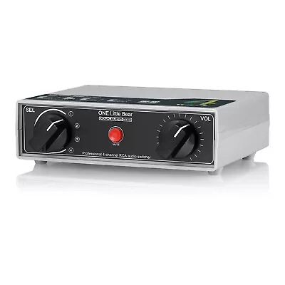 Kaufen Professional 4-Channel RCA Audio Selector Umschalter Splitter Manual Switcher • 35.99€