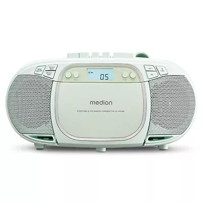 Kaufen MEDION LIFE E66476 Stereo Sound System CD MP3 Kassette UKW Radio Boombox Grün • 49.99€
