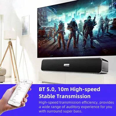 Kaufen TV Soundbar Bluetooth Lautsprecher Subwoofer Stereo Audio Home Soundbox Heimkino • 18.96€