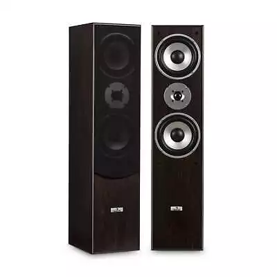 Kaufen HiFi-Lautsprecher Stand Heimkino Boxen Paar 3-Wege Bassreflex Walnuss 180 W RMS • 121.99€