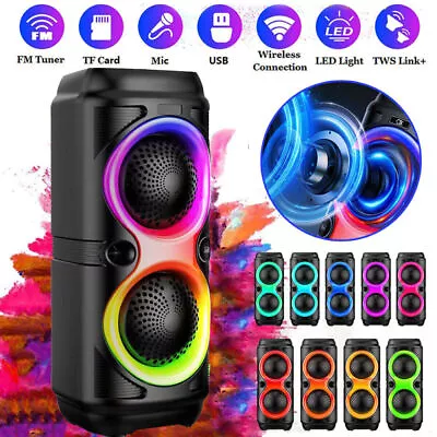 Kaufen 4  200W Kabelloser Bluetooth 5.0 Lautsprecher Subwoofer Musikbox Mit Mikrofon DE • 25.90€