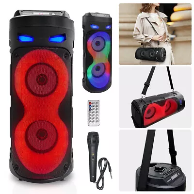 Kaufen Tragbarer Bluetooth 5.0 Lautsprecher Subwoofer Musikbox RGB Mit Mikrofon Stereo • 33.29€