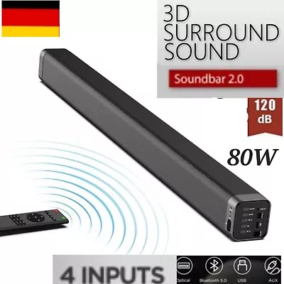 Kaufen Soundbar Odine I 37 Inch 2.0 Mit Gebauten Subwoofer Bluetooth 3D SURROUND 120dB  • 42€