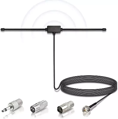 Kaufen DAB UKW Radio Antenne FM Dipol Mit 3m Kabel Radio-Tuner, Stereo-AV Hifi-Receiver • 17.59€