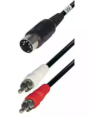 Kaufen Adapter Audio Kabel 2 Cinch Stecker OUT Zu DIN Stecker IN 5 Polig 1,5m Stereo • 4.41€