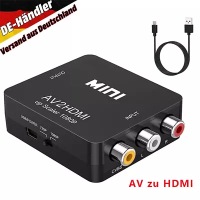 Kaufen AV Zu HDMI Adapter Konverter Full HD 1080P 4k Video Audio TV 3 RCA CVBS HDMI TOP • 7.99€