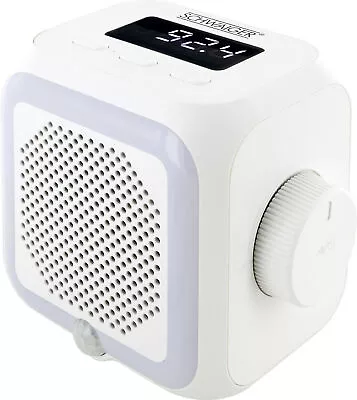 Kaufen Steckdosenradio Bad-Radio Bluetooth Uhrzeit LED-Display Nachtlicht RGB Weiß • 39.99€
