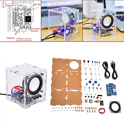 Kaufen HU-009 2 Zoll 3W Mini Spaker Unit Audio Production Kit DIY Mit LED Shining • 12.91€