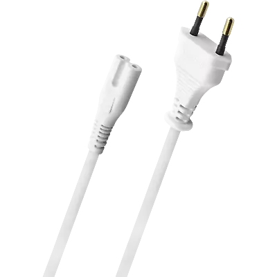 Kaufen OEHLBACH Powercord C7 Netzkabel 2-polig Mit Euro-Stecker (CEE7/16) Weiß 3m • 24.99€