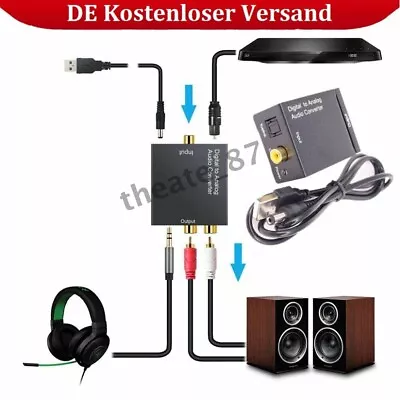 Kaufen Digital Zu Analog Audio Konverter Wandler Optisch Toslink Koaxial Auf RCA DE ﻿ • 9.99€