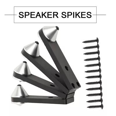 Kaufen 4× Lautsprecher Spikes Metall Bodenständer Speaker Musik Sound Aluminium Zubehör • 49.98€